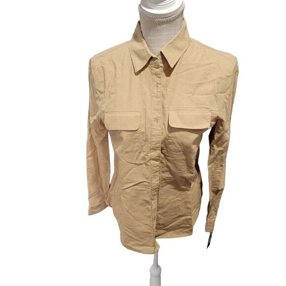 New IMNYC Tan Button Down S - Picture 5 of 5
